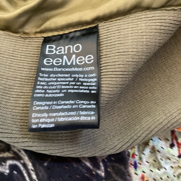 Bano eeMee Olive Leather Moto Jacket - Picture 10 of 11